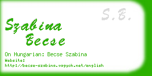 szabina becse business card